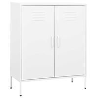 vidaXL Förvaringsskåp vit 80x35x101,5 cm stål