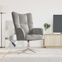 vidaXL Vilstol ljusgrå sammet