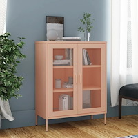 vidaXL Förvaringsskåp rosa 80x35x101,5 cm stål
