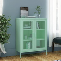 vidaXL Förvaringsskåp mintgrön 80x35x101,5 cm stål
