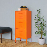 vidaXL Förvaringsskåp orange 42,5x35x101,5 cm stål
