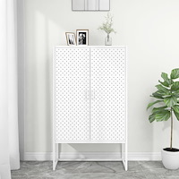 vidaXL Högskåp vit 80x35x135 cm stål