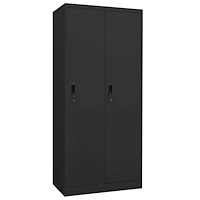 vidaXL Garderob antracit 80x50x180 cm stål
