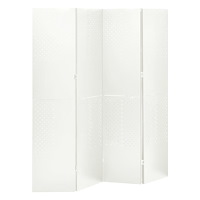 vidaXL Rumsavdelare 4 paneler vit 160x180 cm stål