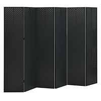 vidaXL Rumsavdelare 6 paneler svart 240x180 cm stål