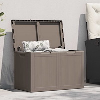 vidaXL Dynbox 180 liter brun PP-träliknande