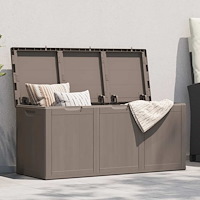 vidaXL Dynbox 270 liter brun PP-träliknande