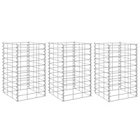 vidaXL Gabioner 3 st 30x30x50 cm järn