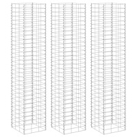 vidaXL Gabioner 3 st 30x30x200 cm järn