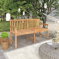 vidaXL Trädgårdsbänk 150 cm massiv teak