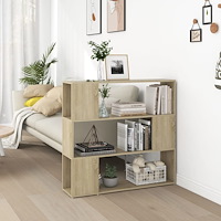vidaXL Bokhylla Rumsavdelare sonoma-ek 100x24x94 cm