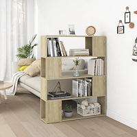 vidaXL Bokhylla Rumsavdelare sonoma-ek 100x24x124 cm