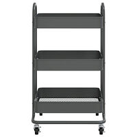 vidaXL Rullvagn 3 våningar antracit 43x34x79 cm stål