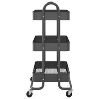 vidaXL Rullvagn 3 våningar antracit 43x34x79 cm stål