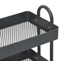 vidaXL Rullvagn 3 våningar antracit 43x34x79 cm stål