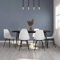 vidaXL Matstolar 6 st vit PP