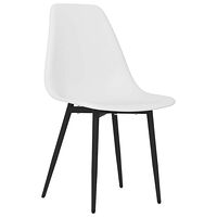 vidaXL Matstolar 6 st vit PP