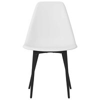 vidaXL Matstolar 6 st vit PP