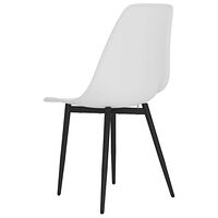 vidaXL Matstolar 6 st vit PP