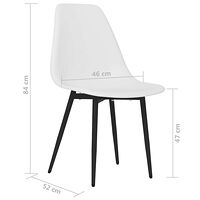 vidaXL Matstolar 6 st vit PP