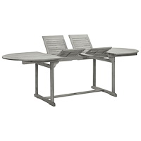 vidaXL Trädgårdsbord (160-240)x100x75 cm massivt akaciaträ