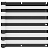 vidaXL Balkongskärm antracit och vit 90x600 cm oxfordtyg