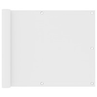 vidaXL Balkongskärm vit 75x400 cm oxfordtyg