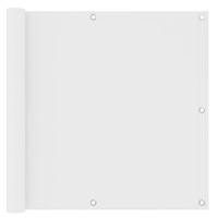 vidaXL Balkongskärm vit 90x400 cm oxfordtyg