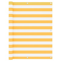 vidaXL Balkongskärm vit och gul 120x500 cm oxfordtyg