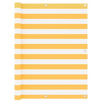 vidaXL Balkongskärm vit och gul 120x600 cm oxfordtyg