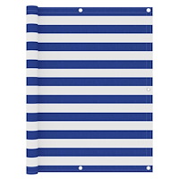 vidaXL Balkongskärm vit och blå 120x400 cm oxfordtyg