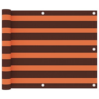 vidaXL Balkongskärm orange och brun 75x400 cm oxfordtyg