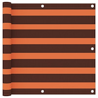 vidaXL Balkongskärm orange och brun 90x500 cm oxfordtyg
