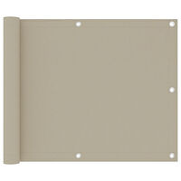 vidaXL Balkongskärm beige 75x500 cm oxfordtyg