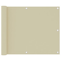 vidaXL Balkongskärm gräddvit 75x300 cm oxfordtyg