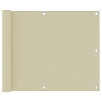 vidaXL Balkongskärm gräddvit 75x500 cm oxfordtyg