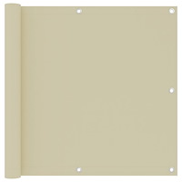 vidaXL Balkongskärm gräddvit 90x300 cm oxfordtyg