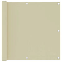 vidaXL Balkongskärm gräddvit 90x300 cm oxfordtyg