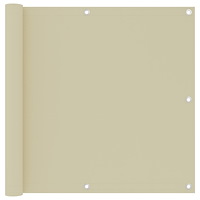 vidaXL Balkongskärm gräddvit 90x500 cm oxfordtyg