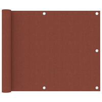 vidaXL Balkongskärm terrakotta 75x300 cm oxfordtyg