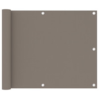 vidaXL Balkongskärm taupe 75x400 cm oxfordtyg