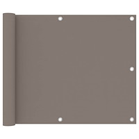vidaXL Balkongskärm taupe 75x600 cm oxfordtyg