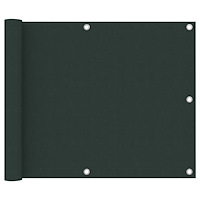 vidaXL Balkongskärm mörkgrön 75x300 cm oxfordtyg