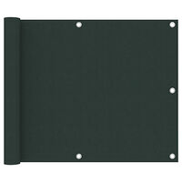 vidaXL Balkongskärm mörkgrön 75x400 cm oxfordtyg