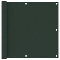 vidaXL Balkongskärm mörkgrön 90x600 cm oxfordtyg
