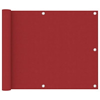 vidaXL Balkongskärm röd 75x300 cm oxfordtyg