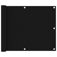 vidaXL Balkongskärm svart 75x500 cm oxfordtyg