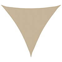 vidaXL Solsegel oxfordtyg trekantigt 3x3x3 m beige