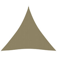 vidaXL Solsegel oxfordtyg trekantigt 3x3x3 m beige