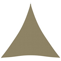 vidaXL Solsegel oxfordtyg trekantigt 5x6x6 m beige